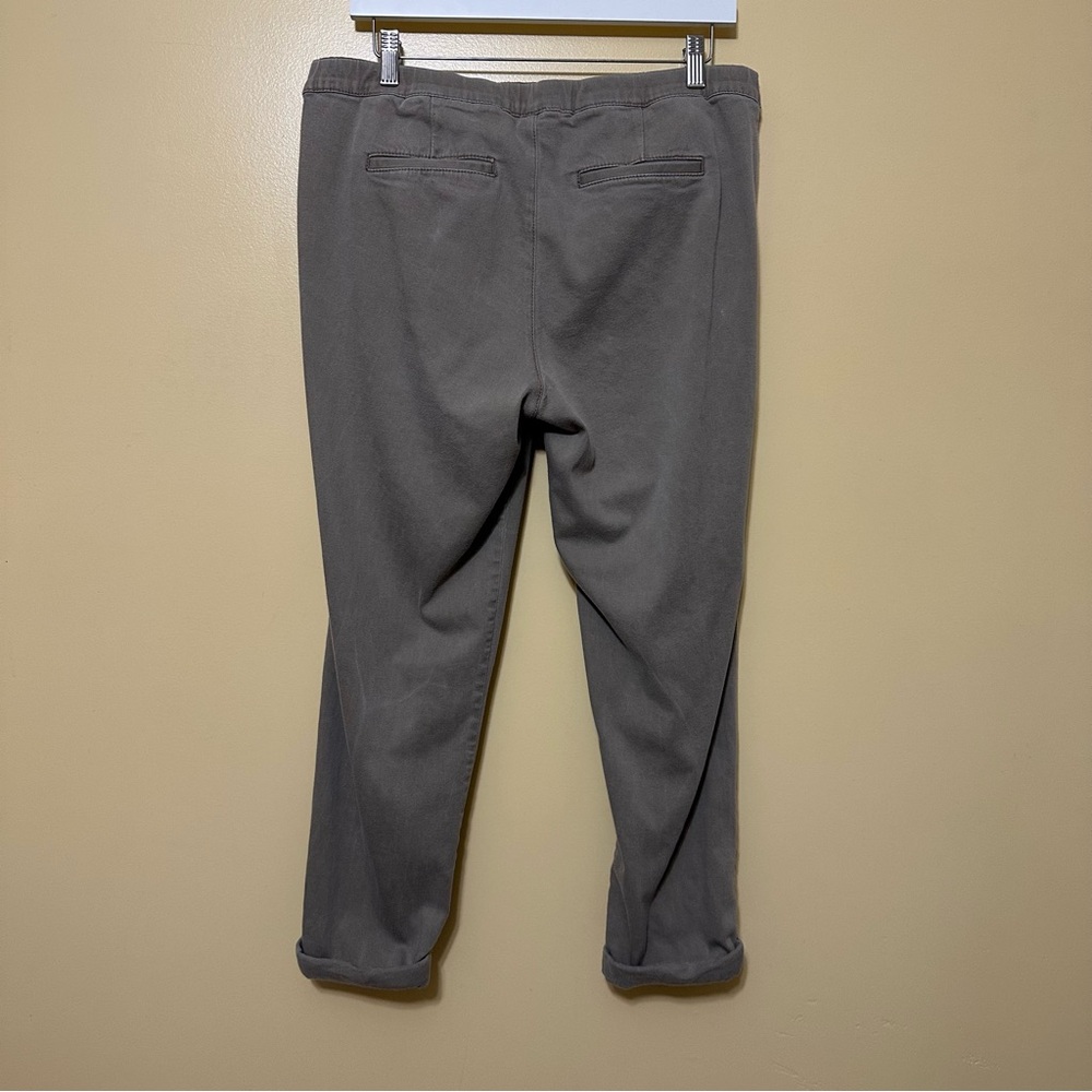 J. Jill Cuffed Straight Leg Cotton Stretch Denim Pants Women 12 Tan - Picture 4 of 6